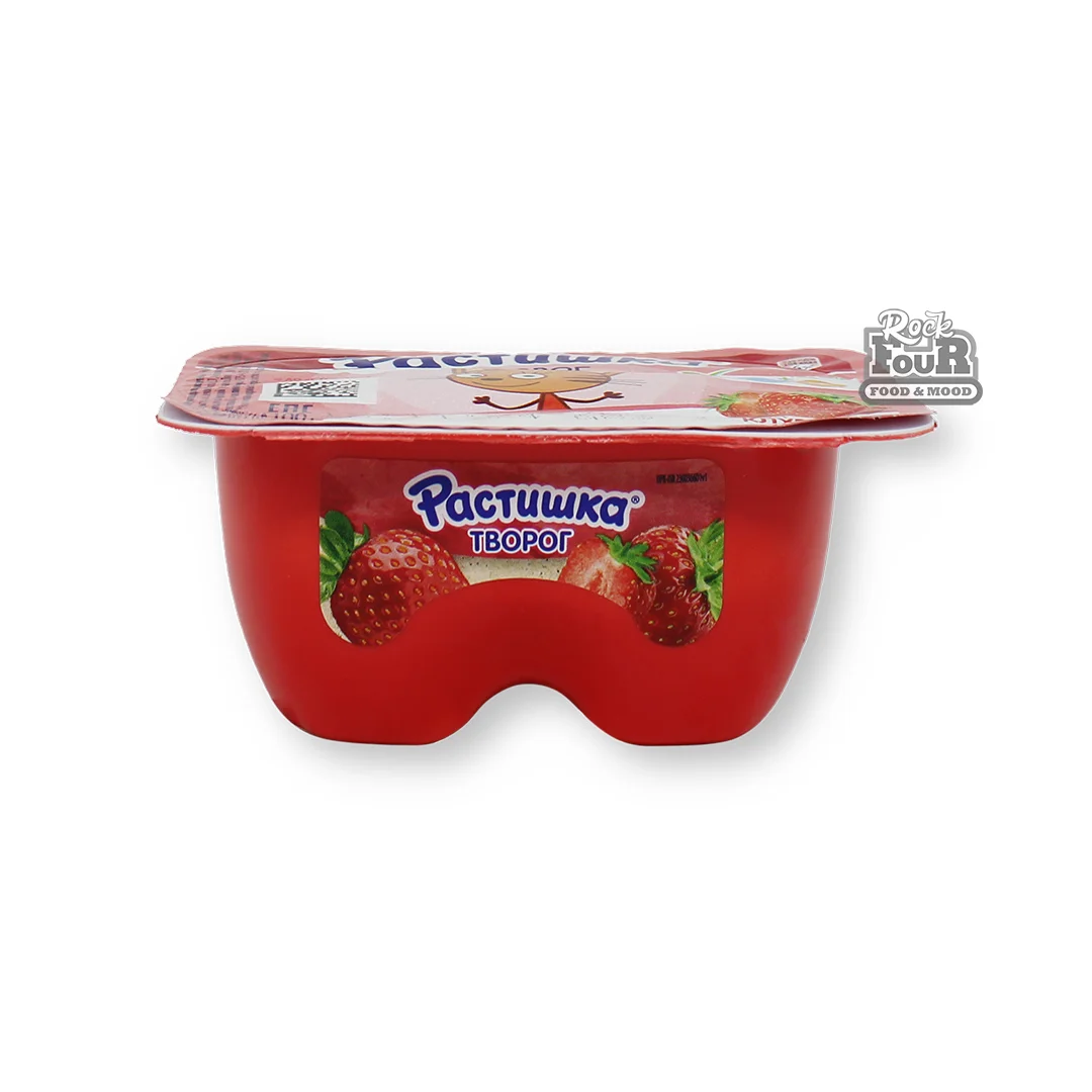 Cottage cheese "Rastishka" with strawberry flavor 3.5% 100g